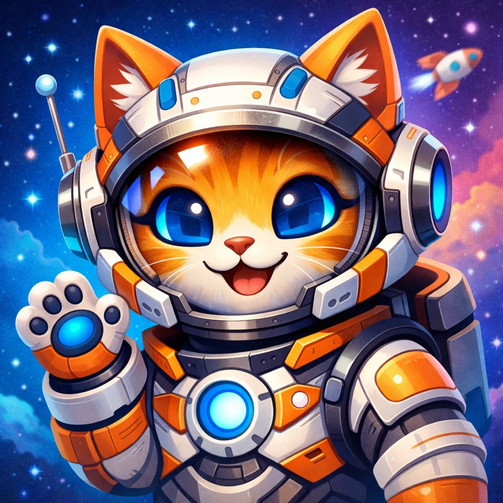 A vibrant, abstract avatar featuring a swirl of geometric shapes in lively colors, ideal for a profile picture.